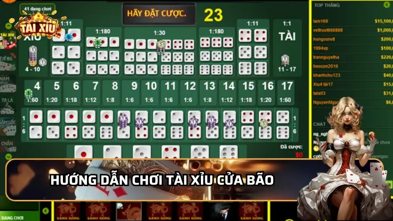 Hướng dẫn cách chơi Tài Xỉu Cửa Bão