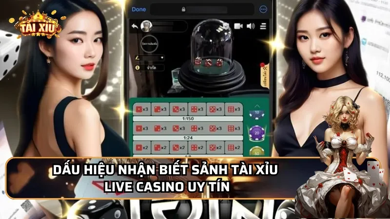 Dấu hiệu nhận biết sảnh Tài Xỉu Live Casino uy tín