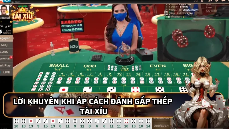 Lời khuyên khi áp cách đánh gấp thếp tài xỉu