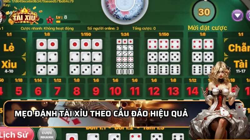 Mẹo đánh tài xỉu theo cầu đảo hiệu quả